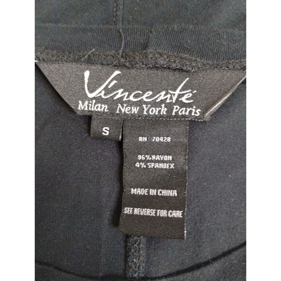 Vincente Milan Women’s 3/4 Sleeve Tunic Black & White Stretch Size Small - Picture 6 of 7